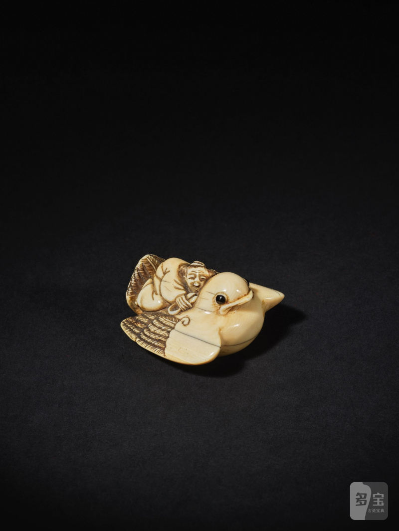 象牙彫根付 舌切雀 銘「秀正」 19世紀前期 | NETSUKE EN IVOIRE REPRÉSENTANT LA LÉGENDE DE SHITA-KIRI SUZUME - 图11